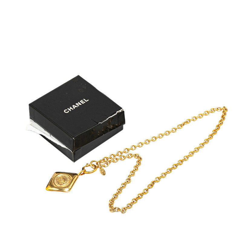 Chanel Coco Mark Diamond Motif Chain Necklace