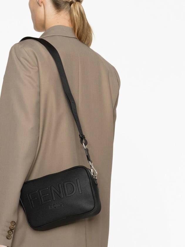 Fendi Logo Camera Cross Bag Black