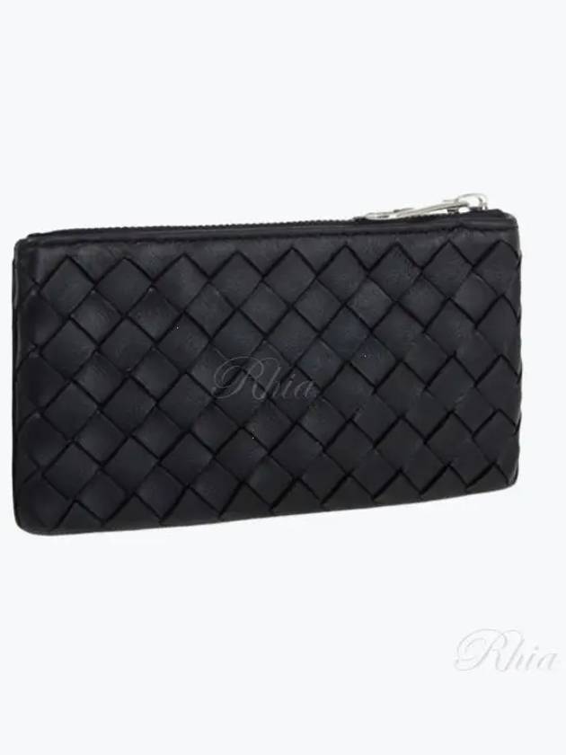 Bottega Veneta Intrecciato Key Case Coin Purse Black