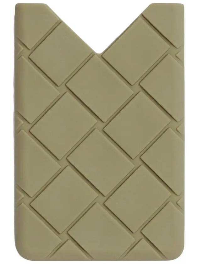 Bottega Veneta Intrecciato Silicone Card Holder Light Green