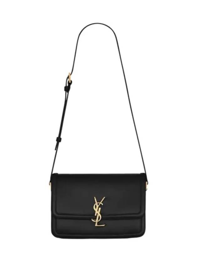Saint Laurent Solferino Medium Calfskin Leather Cross Bag Black