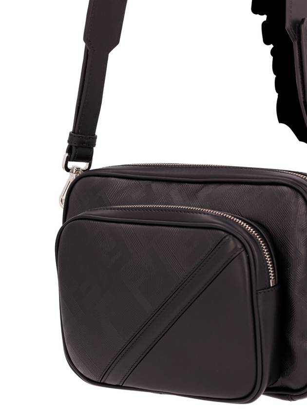 Fendi Shadow Diagonal Duo Camera Cross Bag Black