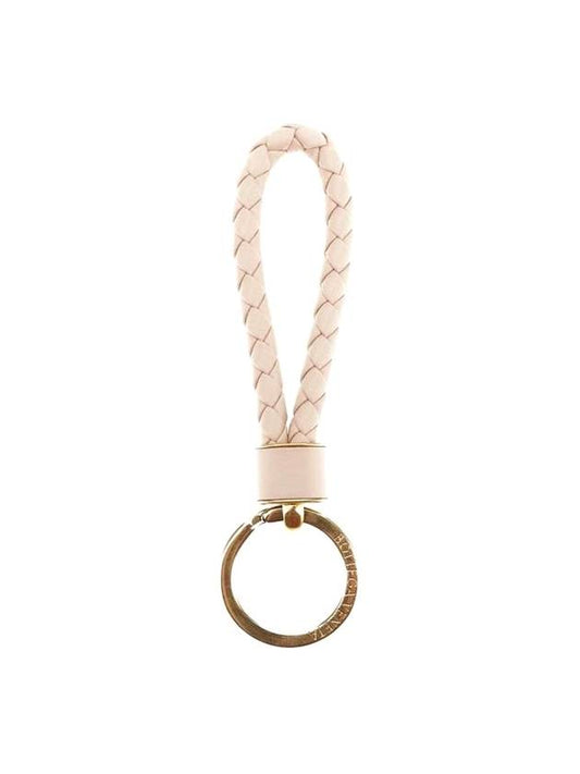 Bottega Veneta Intrecciato Lambskin Key Holder Lotus