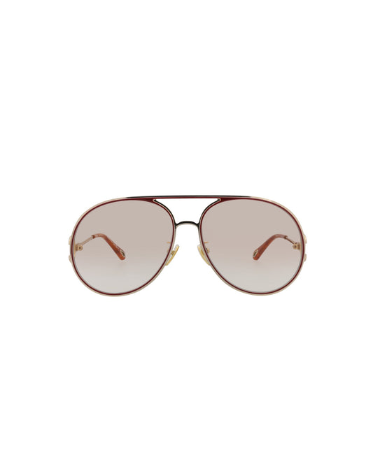 Aviator-Frame Metal Sunglasses
