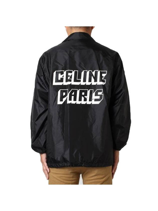 CELINE Lightweight Nylon Coach Jacket Black