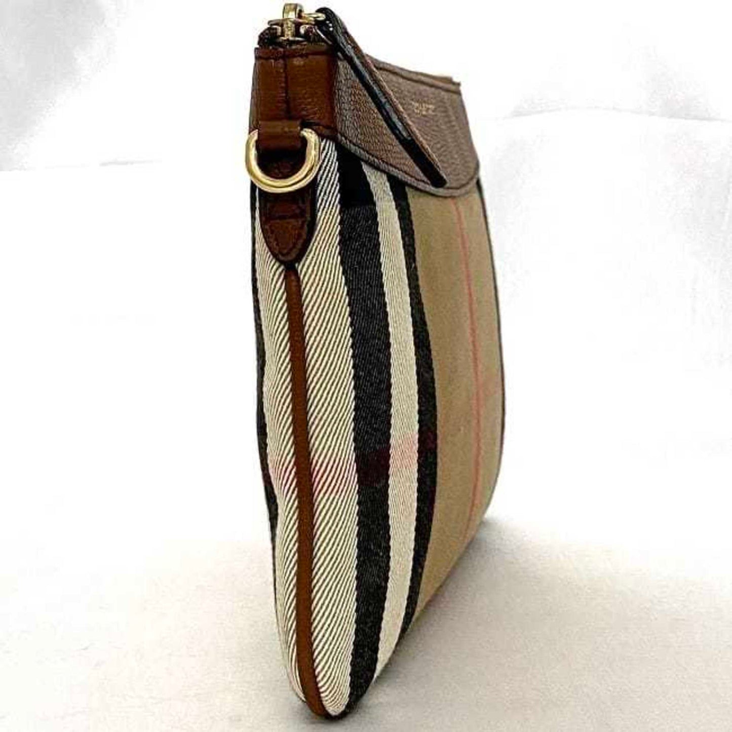 Burberry   Canvas Leather Clutch Bag Pouch Shoulder Bag ()