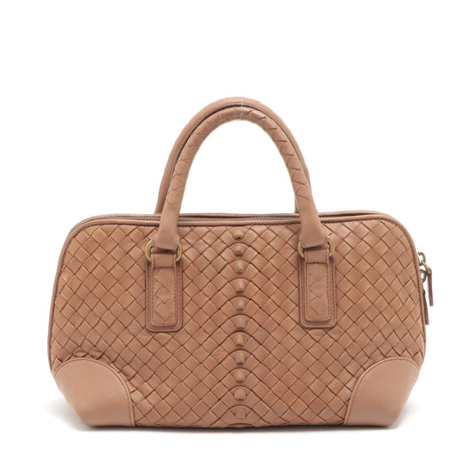 Bottega Veneta  Intrecciato Leather Handbag Beige