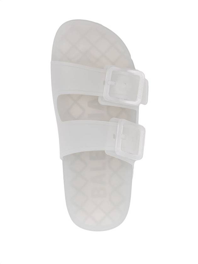 Balenciaga Mallorca Clear Rubber Slippers White