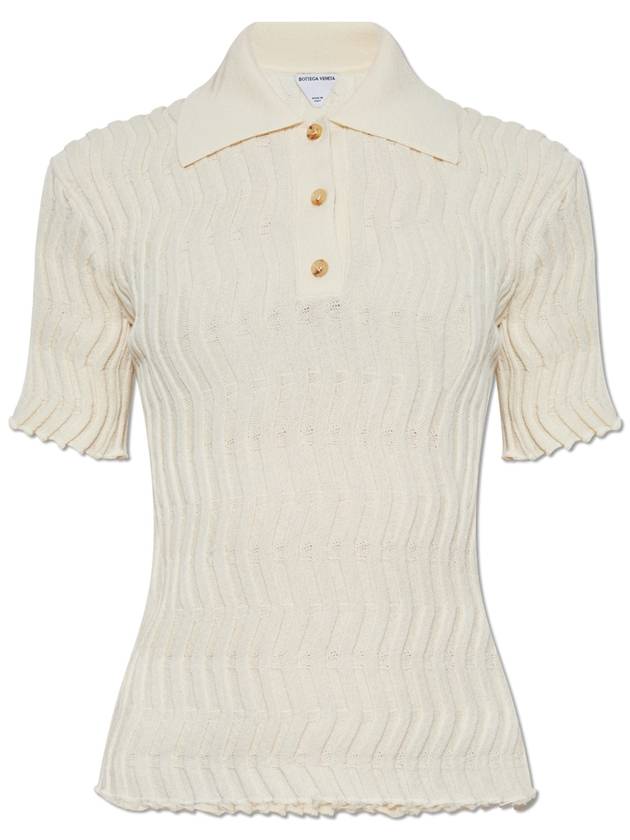 Bottega Veneta Bottega Veneta Wool Polo, Women's, Cream