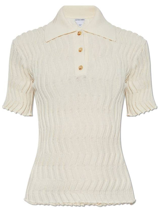 Bottega Veneta Bottega Veneta Wool Polo, Women's, Cream