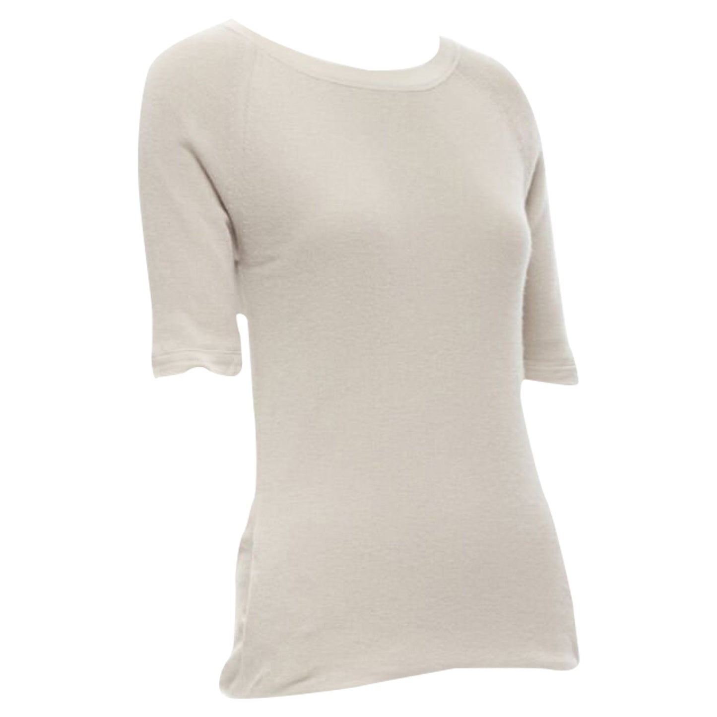 Chloe cashmere silk zip back short sleeve sweater