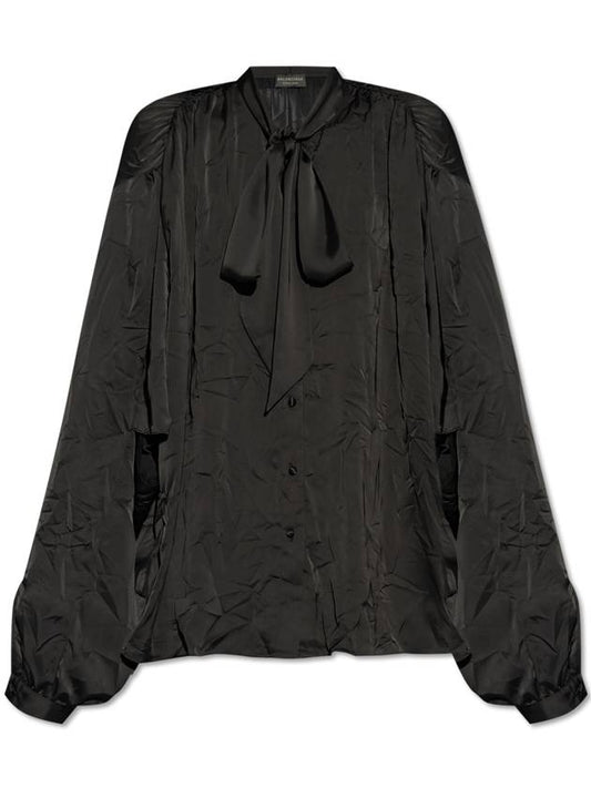 Balenciaga Balenciaga Shirt With Ties, Women's, Black