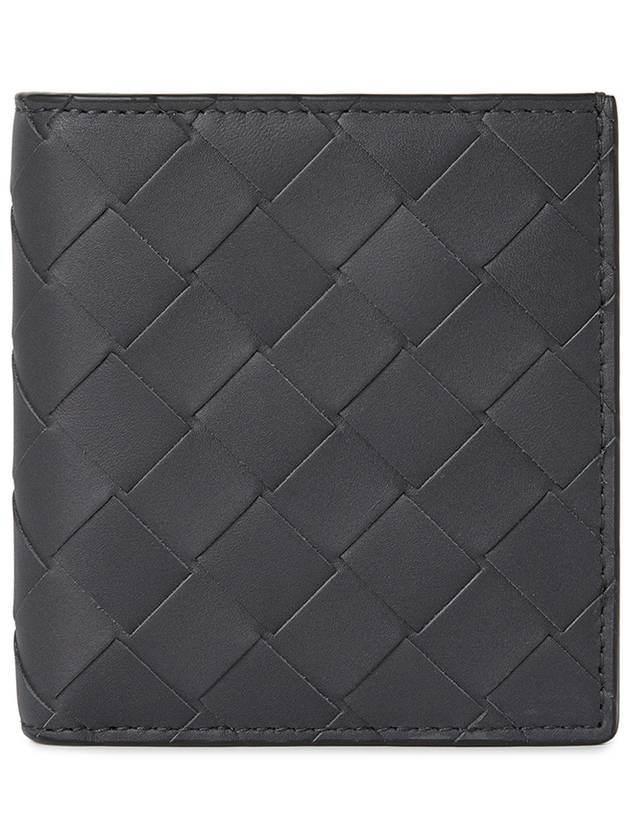 Bottega Veneta Intrecciato Slim Half Wallet Charcoal