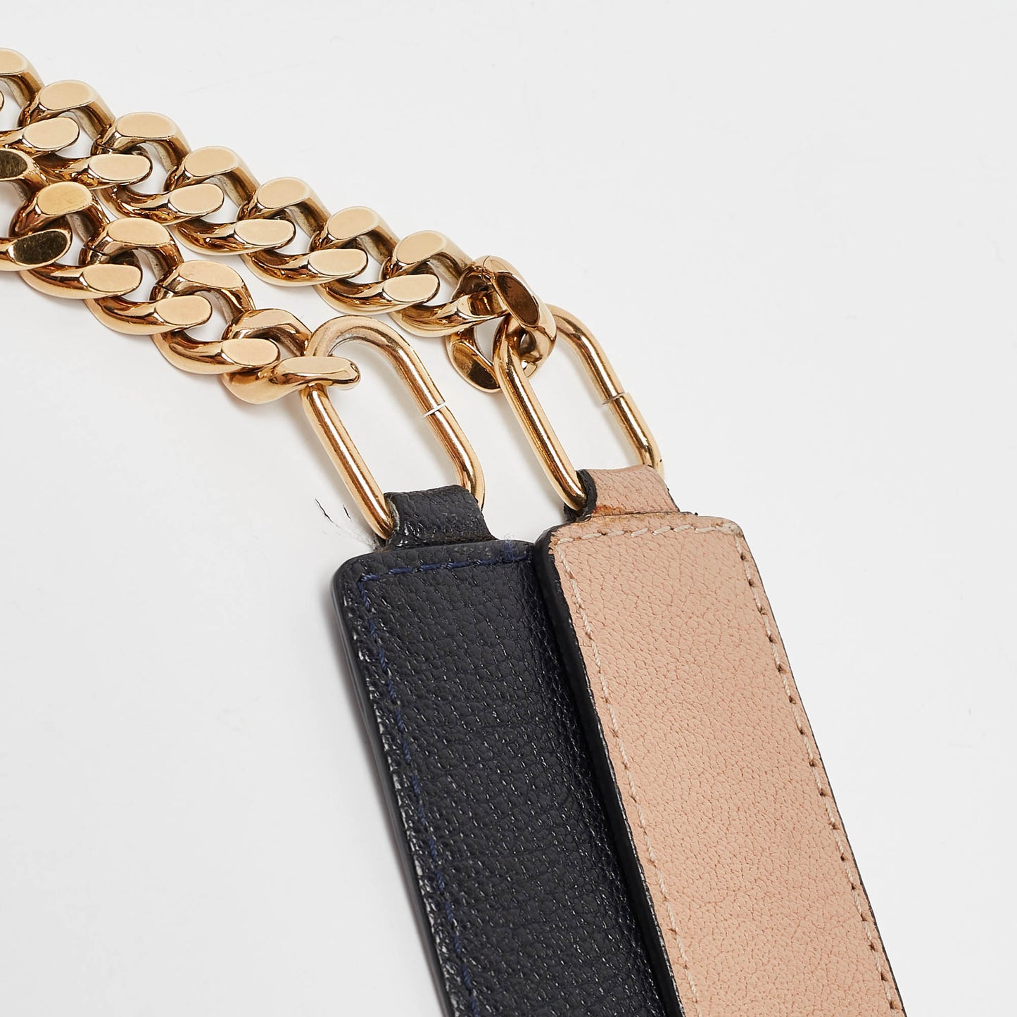 Chloe Tricolor Leather Carey Tote
