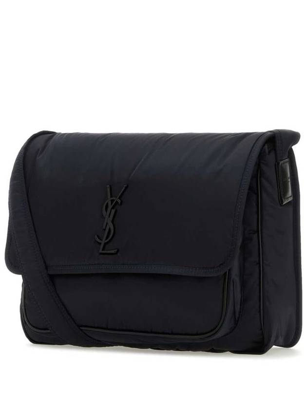 Saint Laurent Niki Nylon Messenger Bag Blueberry