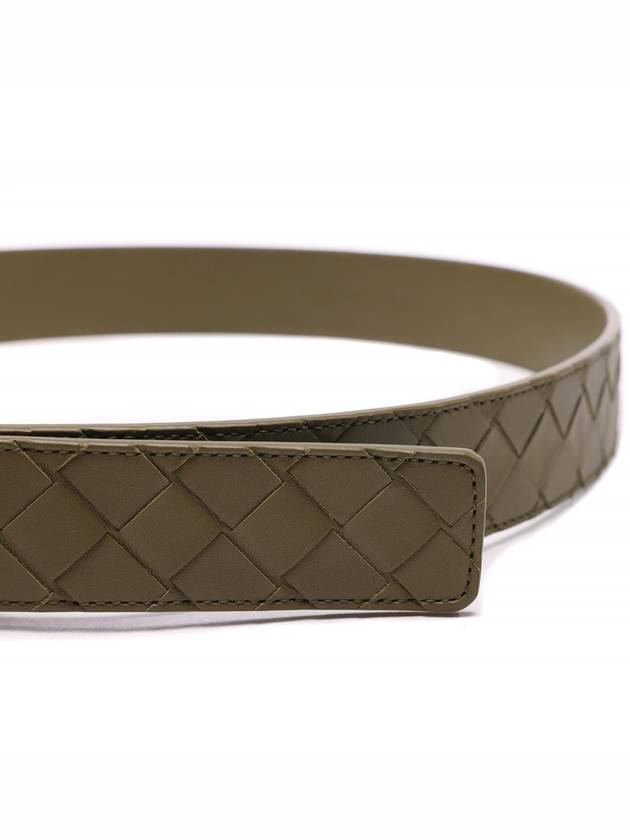 Bottega Veneta Intrecciato Leather Belt Mud
