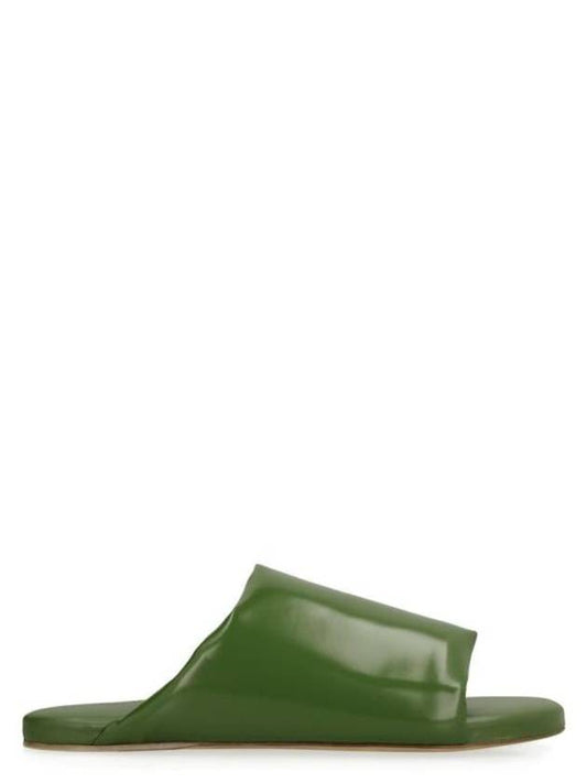 Bottega Veneta Padded Lambskin Slippers Green