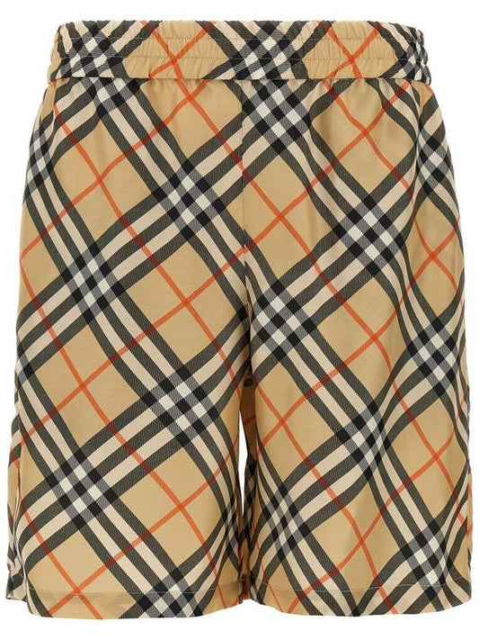 Burberry Burberry Check Silk Bermuda Shorts