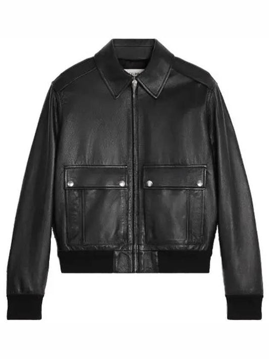CELINE Classic Aviator Lambskin Jacket Black