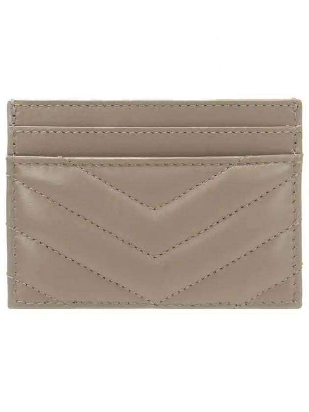 Saint Laurent Cassandre Matelasse Lambskin Card Wallet Grey