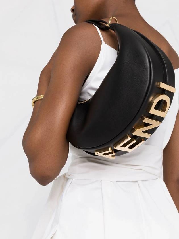 Fendi Fendigraphy Small Hobo Shoulder Bag Black