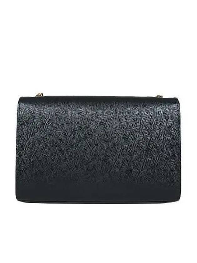 Saint Laurent 469390 YSL gold logo black caviar small Kate satchel chain shoulder bag