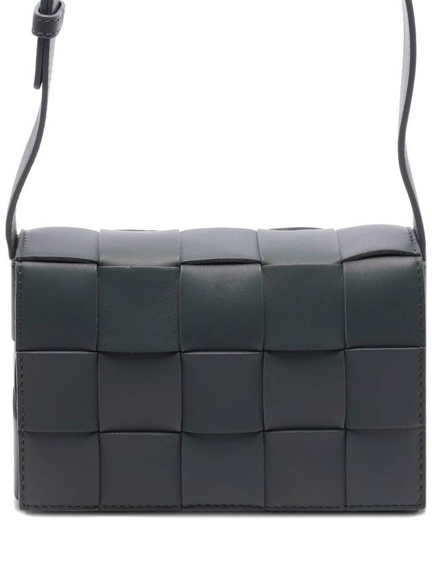 Bottega Veneta Cassette Intrecciato Small Cross Bag Dark Grey