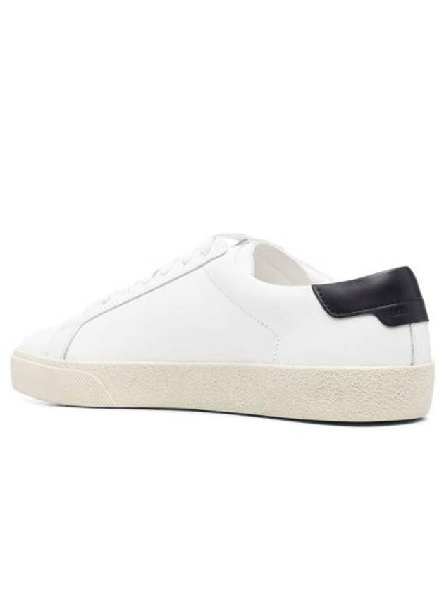 Saint Laurent Court Classic Black Tab Low Top Sneakers White
