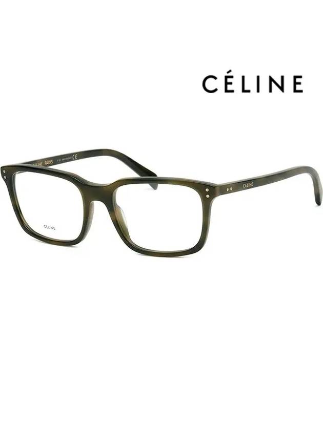 CELINE Eyewear Square Glasses Khaki Havana