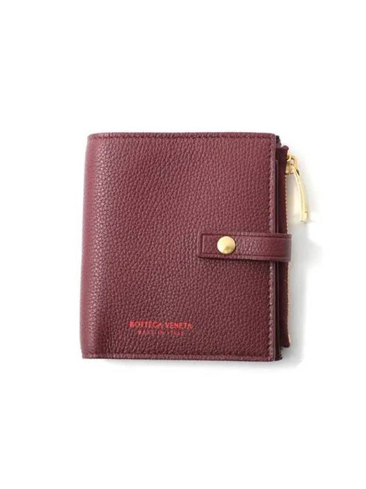 Bottega Veneta Zipper Half Wallet Red
