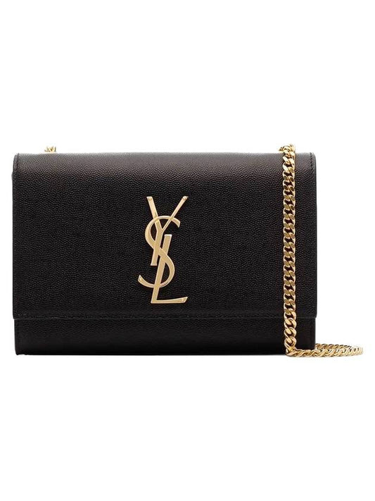 Saint Laurent Kate Monogram Small Cross Bag Black