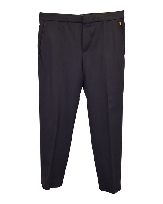 Chloe Straight-Leg Trousers in Black Virgin Wool