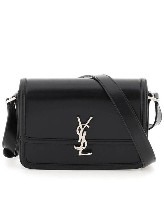 Saint Laurent Men's Solferino Medium Satchel Cross Bag Black