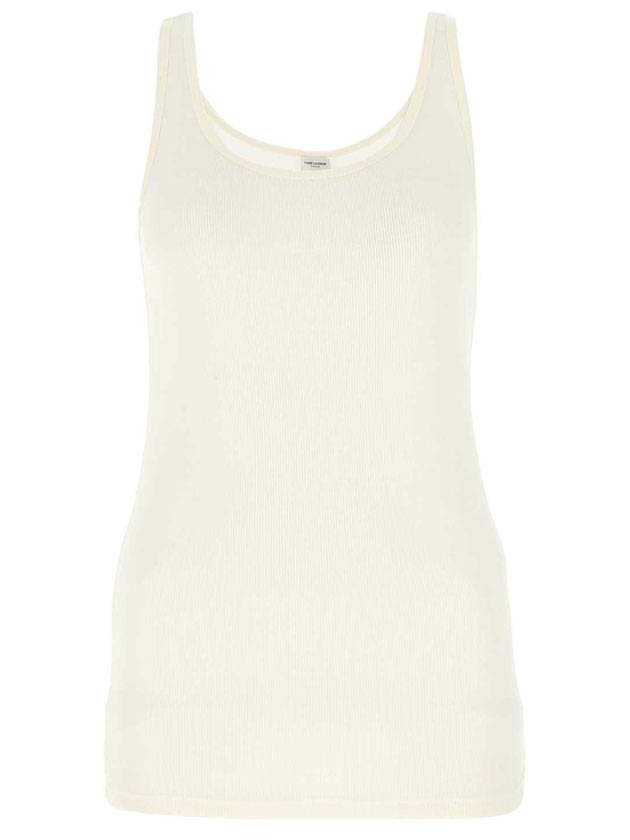 Saint Laurent Cotton Rib Sleeveless