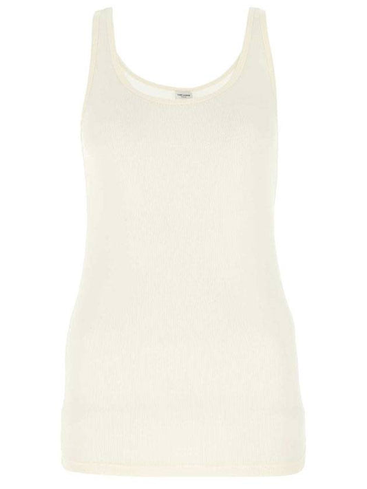 Saint Laurent Cotton Rib Sleeveless