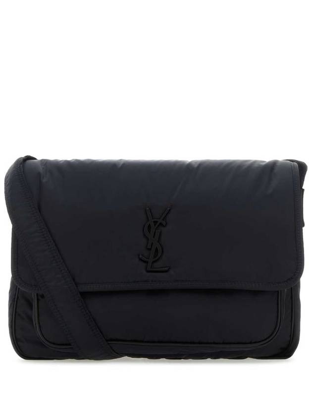 Saint Laurent Niki Nylon Messenger Bag Blueberry