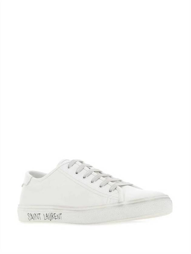 Saint Laurent Men's Malibu Low Top Sneakers White