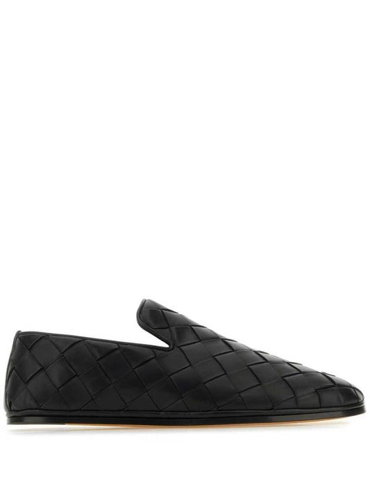 Bottega Veneta Intrecciato Leather Loafers Black