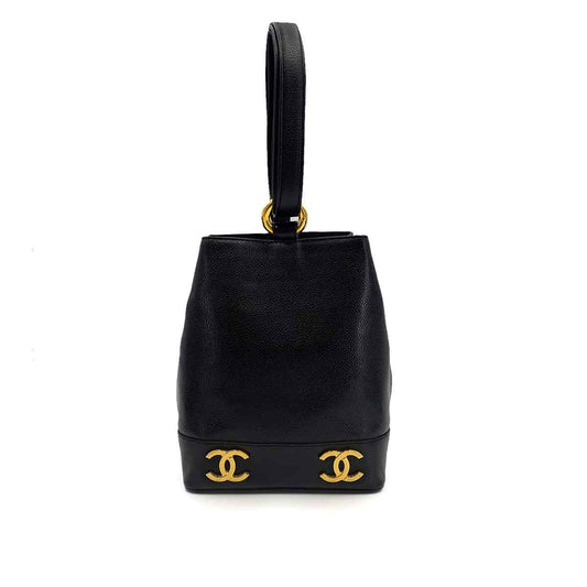 Chanel Vintage 6-CC Single Handle Black Caviar GHW #2 90241328