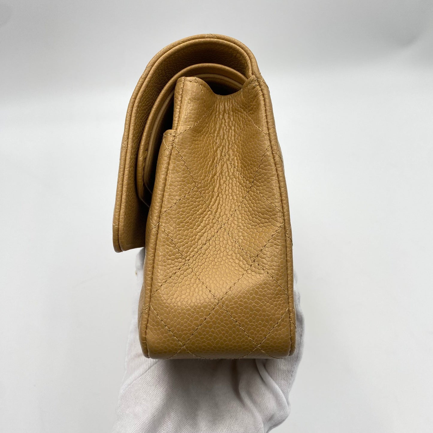 Chanel Vintage Classic Flap Medium Beige Caviar GHW #9 90216555