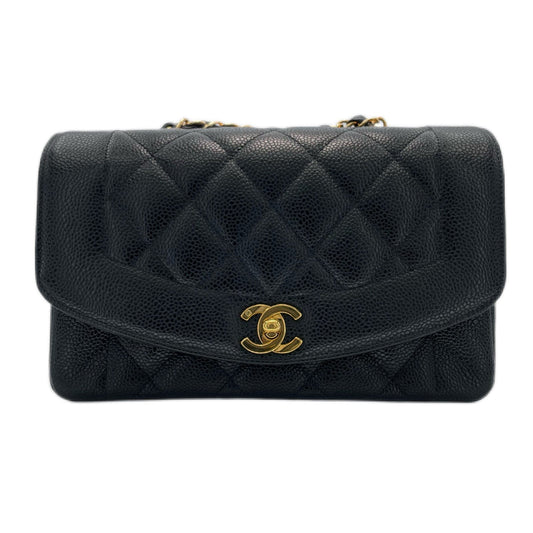 Chanel Vintage Diana Small Black Caviar GHW #3 90190799