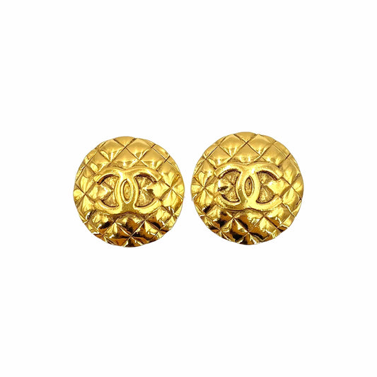 Chanel Vintage Earrings (Clip-On) ROUND COCOMARK ACCESSORY 90241332