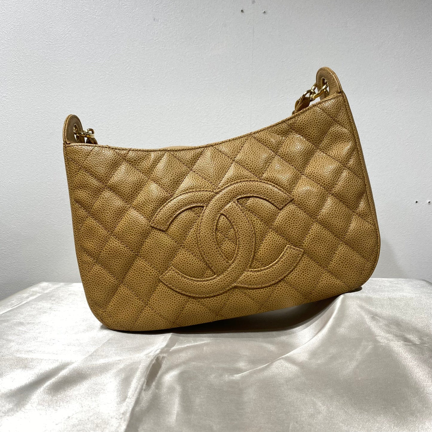 Chanel Vintage Hobo Timeless CC Beige Caviar GHW #8 90212859