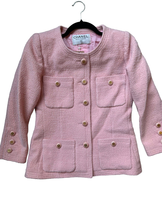 Chanel 93P pink tweed suit UKL1432