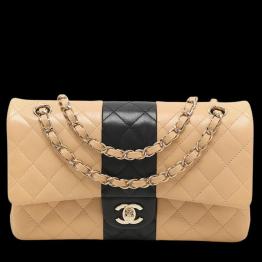 Beige Leather Chanel Flap Bag