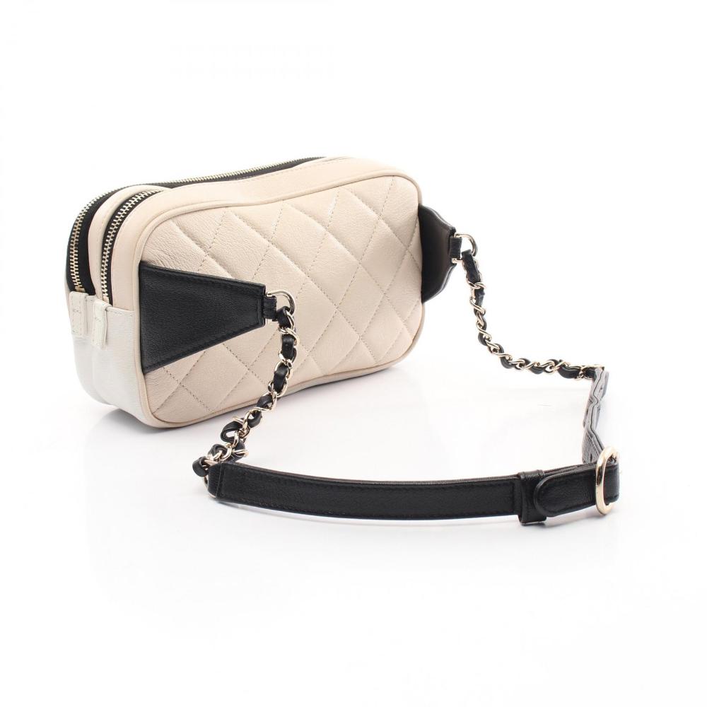 Beige Leather Chanel Belt Bag