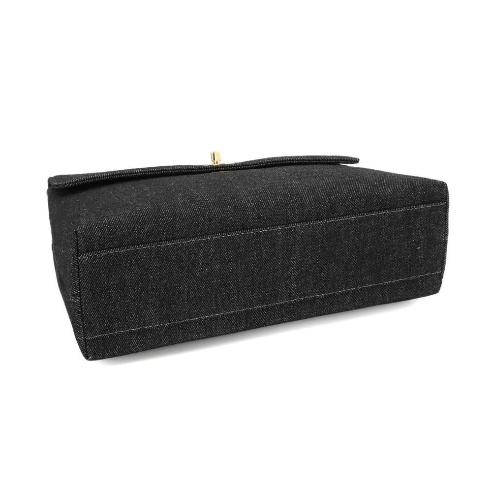 Black Denim Chanel Handbag