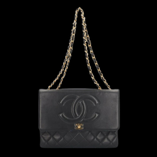 Black Fabric Chanel Shoulder Bag