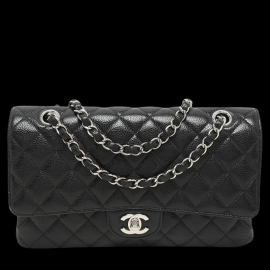 Black Fabric Chanel Flap Bag