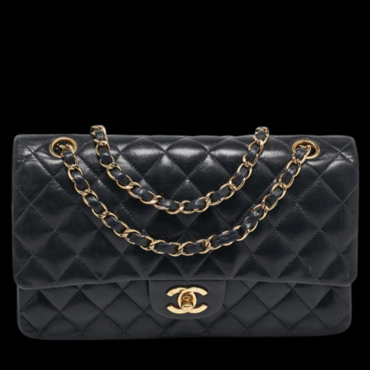 Black Leather Chanel Flap Bag